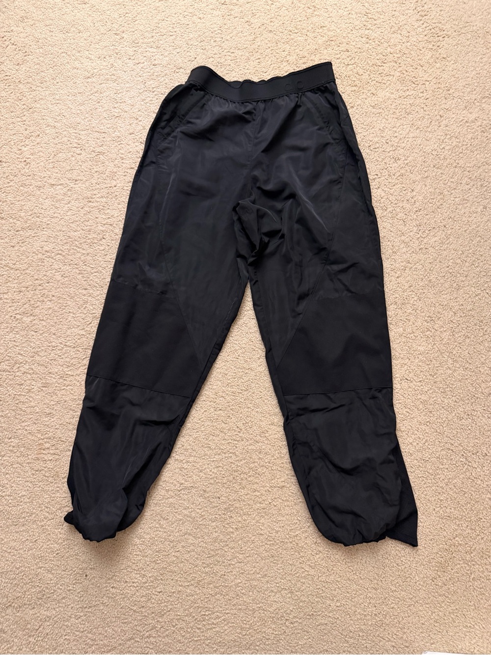 ALO Jogger Black Elastic-Waist Casual Pants